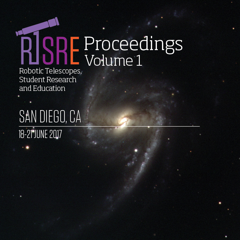 					View Vol. 1 No. 1 (2018): Robotic Telescopes, Student Research and Education (RTSRE) Proceedings
				